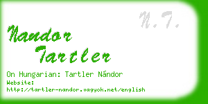nandor tartler business card